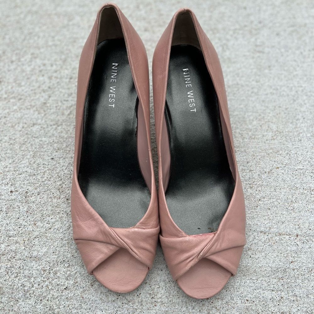 Nine West pink leather heels size‎ 5.5 - Picture 5 of 5